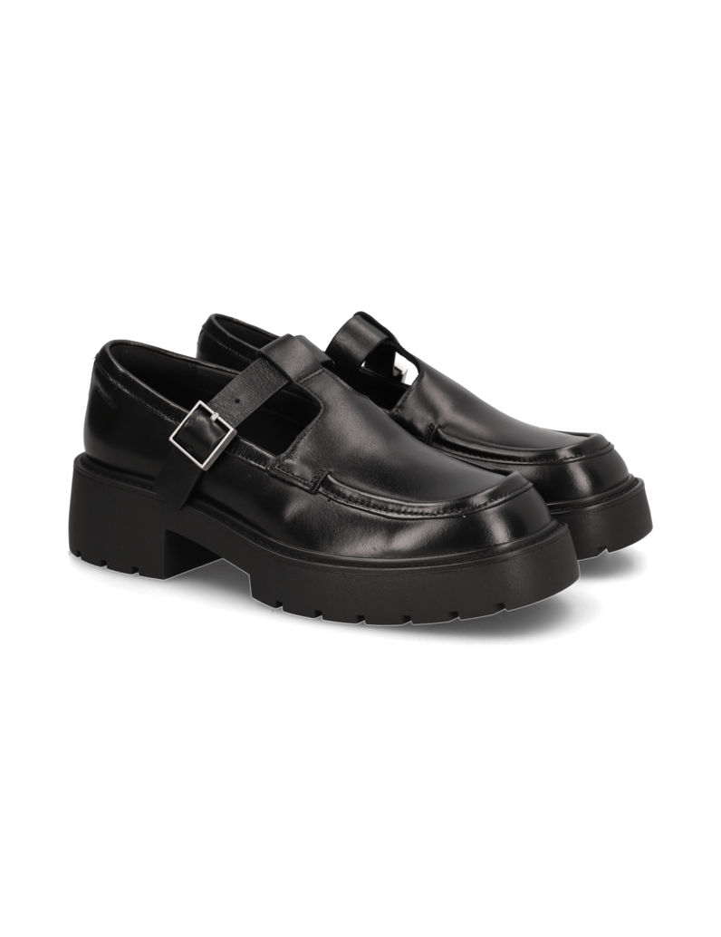 CALVIN-KLEIN-JEANS-CHUNKY-LOAFER-TBAR-POL-LTH-črna