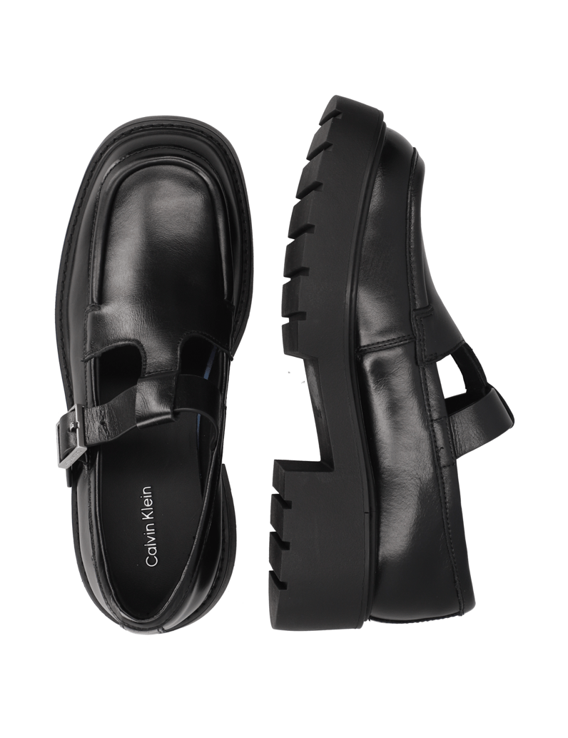 CALVIN-KLEIN-JEANS-CHUNKY-LOAFER-TBAR-POL-LTH-črna