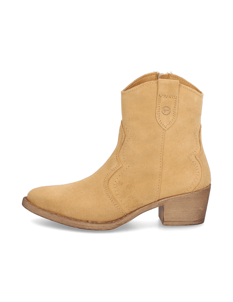 TAMARIS-Veloursleder-Stiefelette-cognac