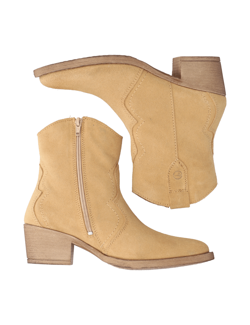 TAMARIS-Veloursleder-Stiefelette-cognac