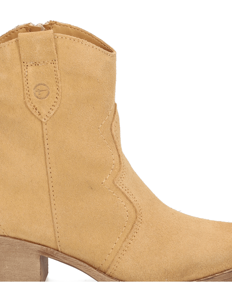 TAMARIS-Veloursleder-Stiefelette-cognac