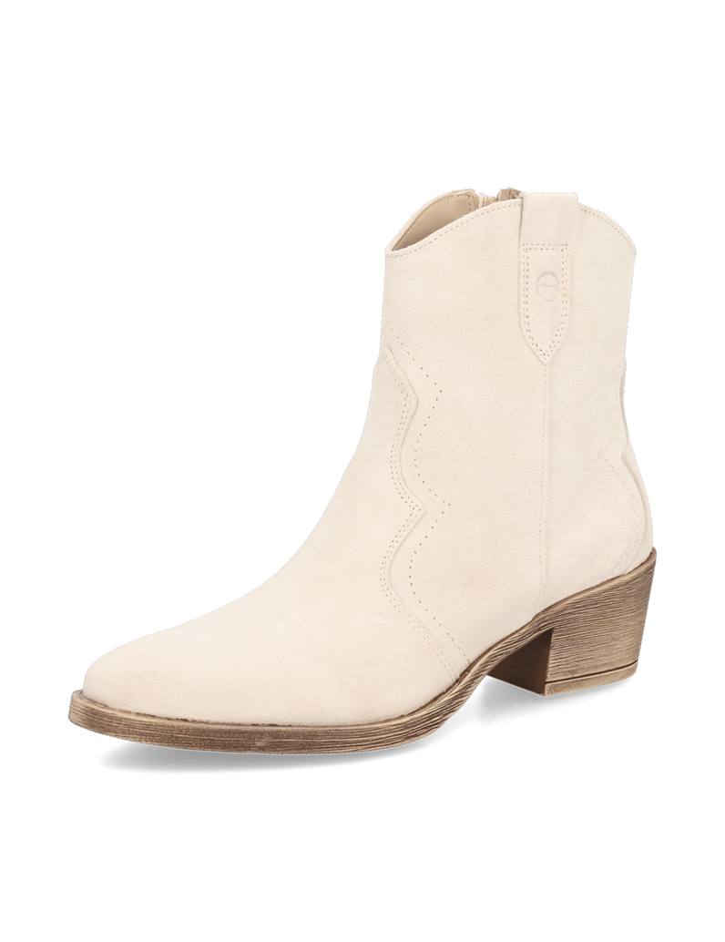 TAMARIS-Veloursleder-Stiefelette-cognac