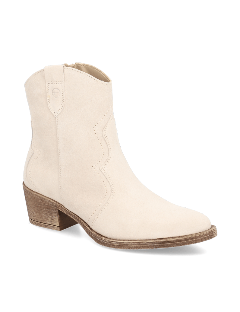 TAMARIS-Veloursleder-Stiefelette-cognac