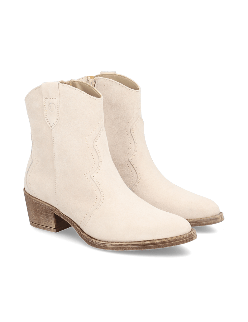 TAMARIS-Veloursleder-Stiefelette-cognac