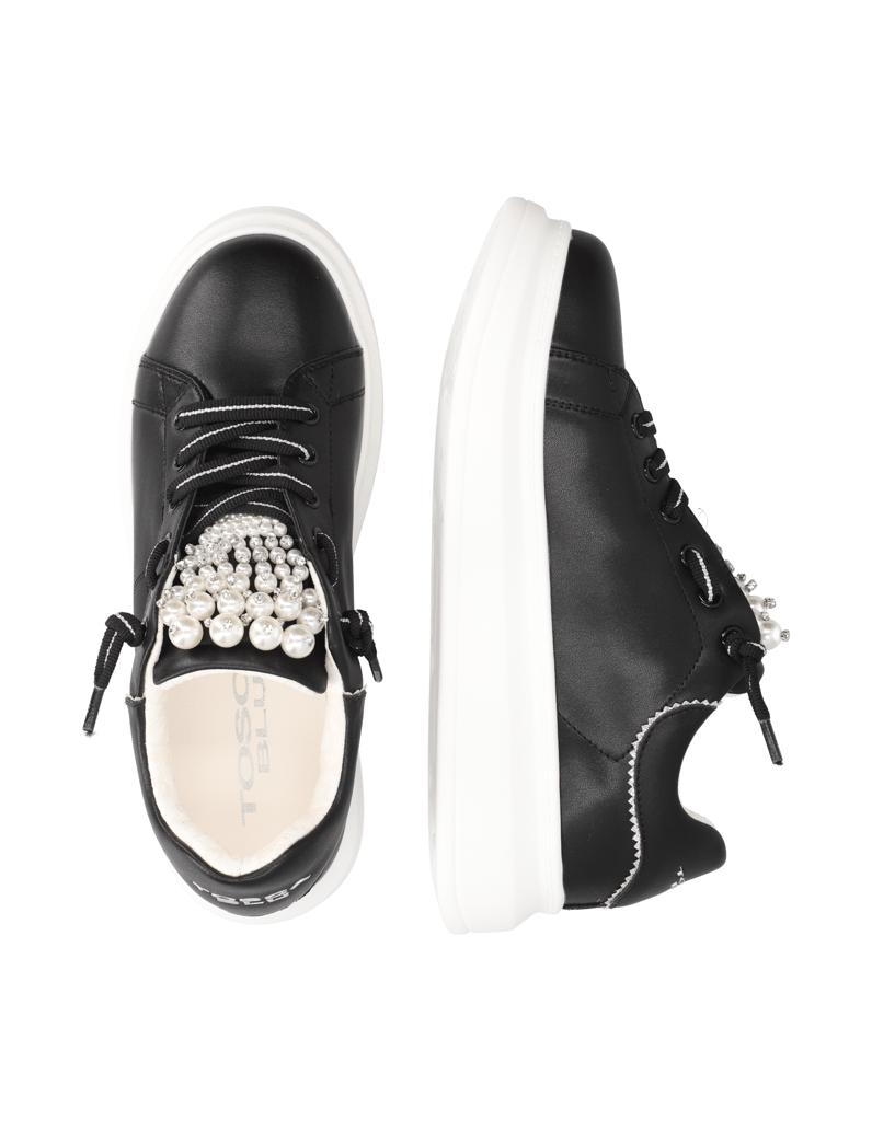 Tosca-Blu-hladká-kůže-tenisky-černá