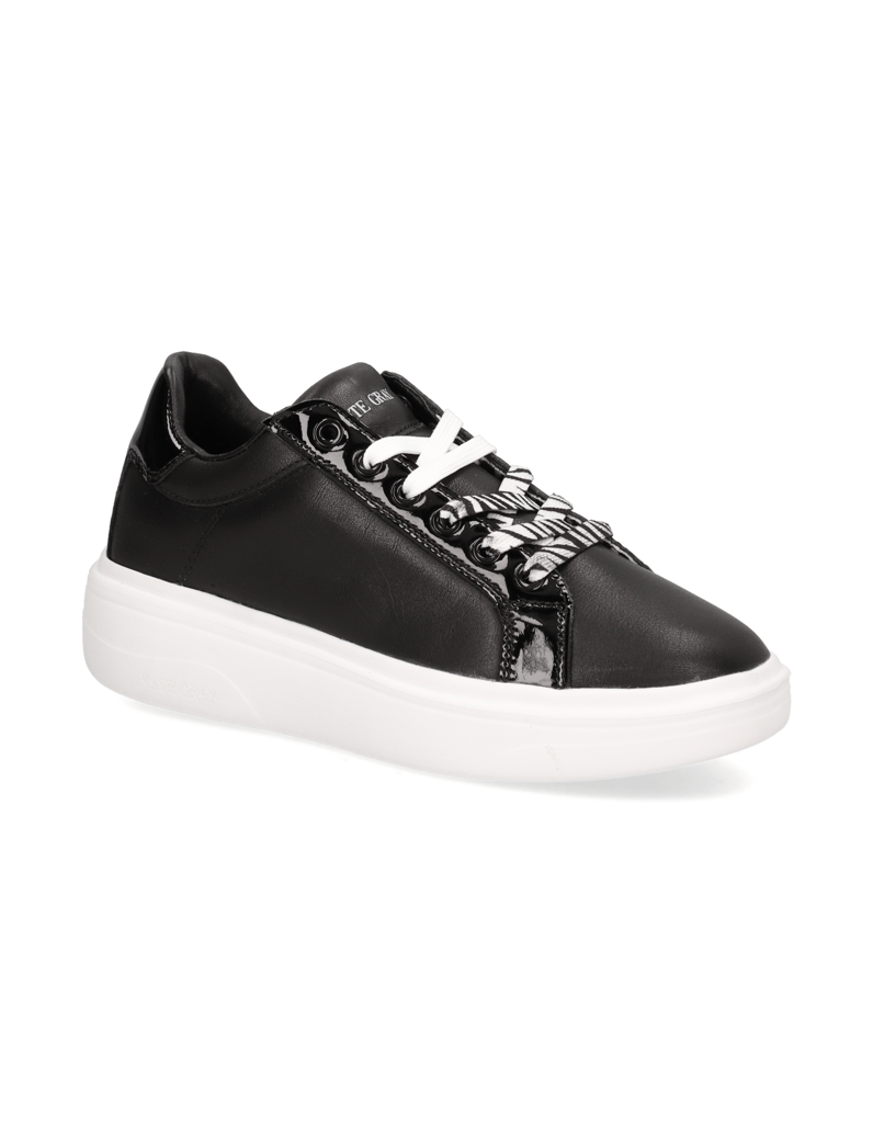 Kate-Gray-Glattleder-Sneaker-schwarz