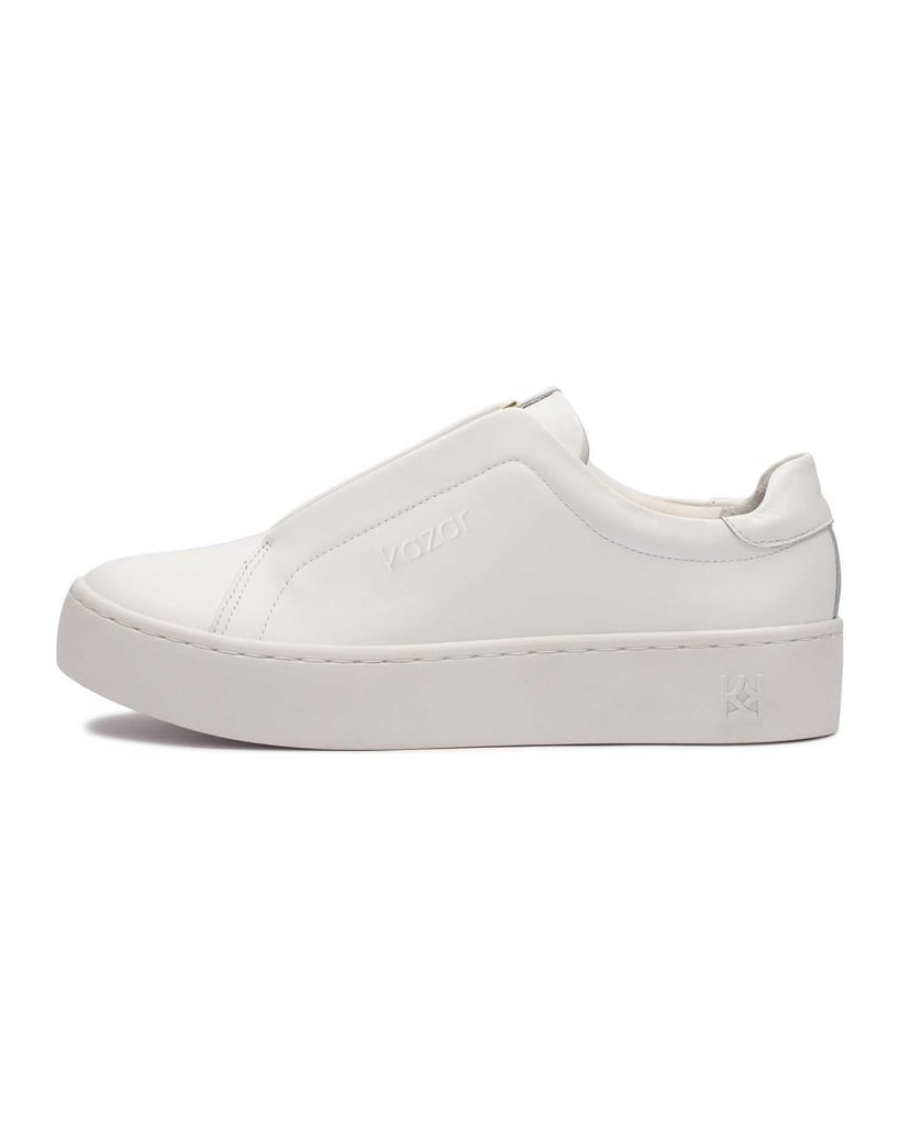 Kazar-White-sneakers-with-covered-lace-handles-biela