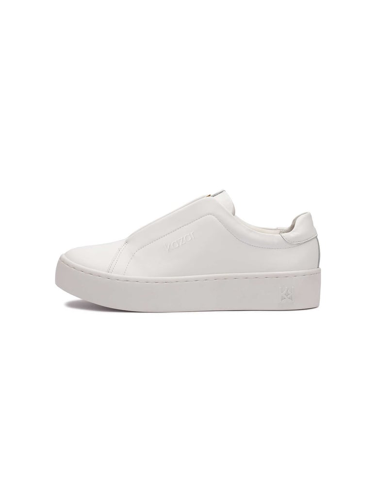 Kazar-White-sneakers-with-covered-lace-handles-biela
