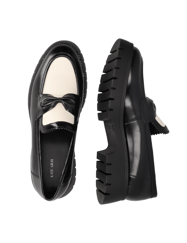 Kate-Gray-Glattleder-Slipper-schwarz