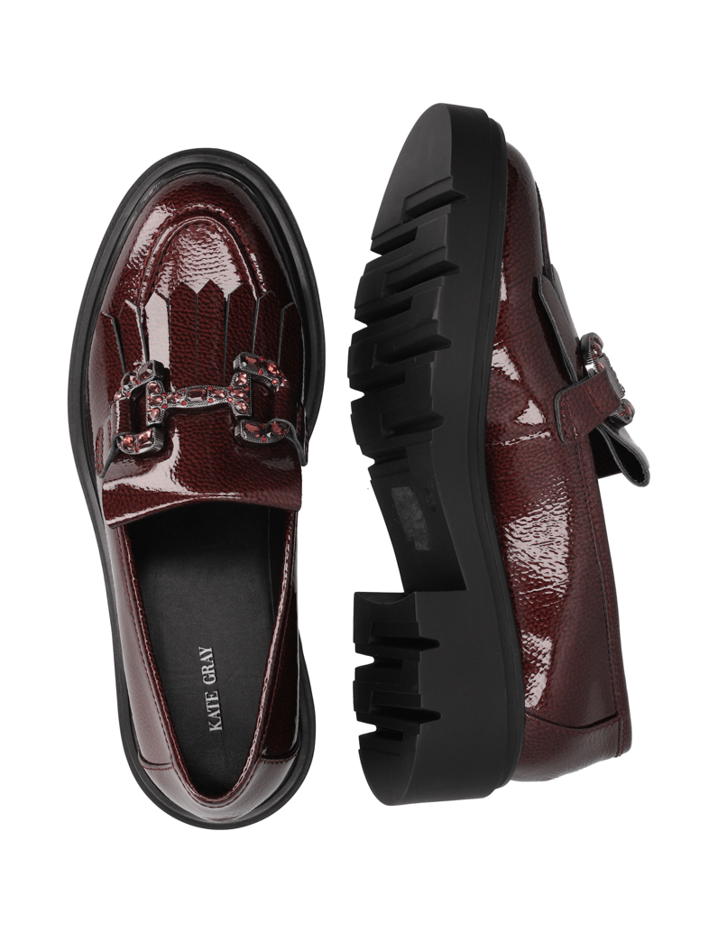 Kate-Gray-Lackleder-Slipper-cognac