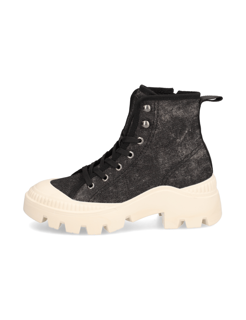 Kate-Gray-textil-šněrovací-kotníčkové-boty-černá