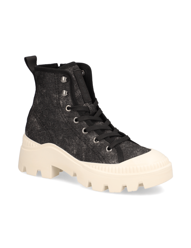 Kate-Gray-textil-šněrovací-kotníčkové-boty-černá