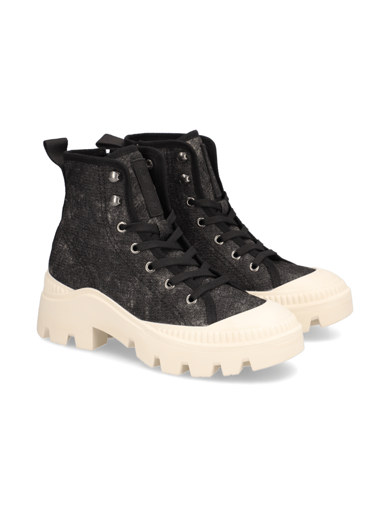 Kate-Gray-textil-šněrovací-kotníčkové-boty-černá