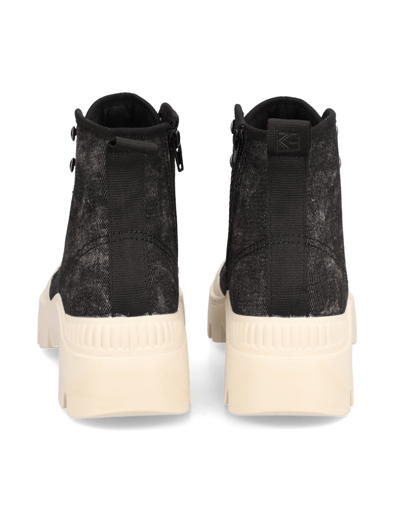 Kate-Gray-textil-šněrovací-kotníčkové-boty-černá