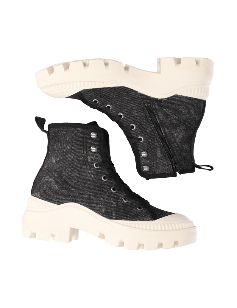 Kate-Gray-textil-šněrovací-kotníčkové-boty-černá