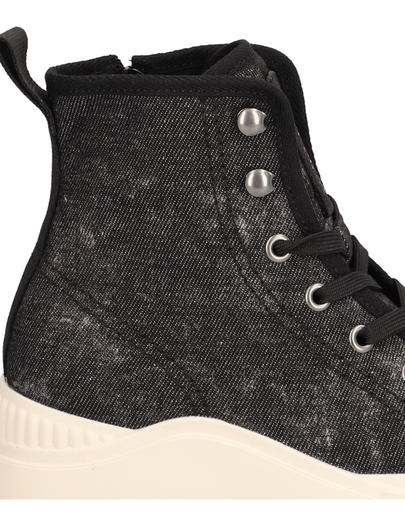 Kate-Gray-textil-šněrovací-kotníčkové-boty-černá