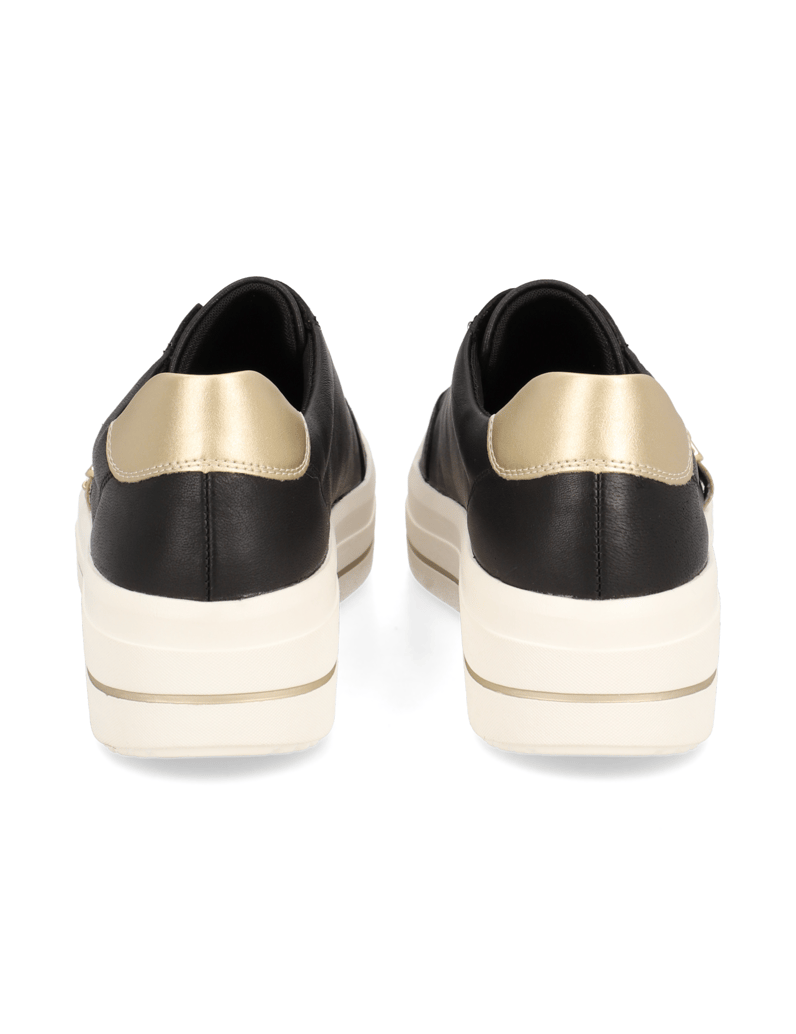 Remonte-Glattleder-Sneaker-schwarz