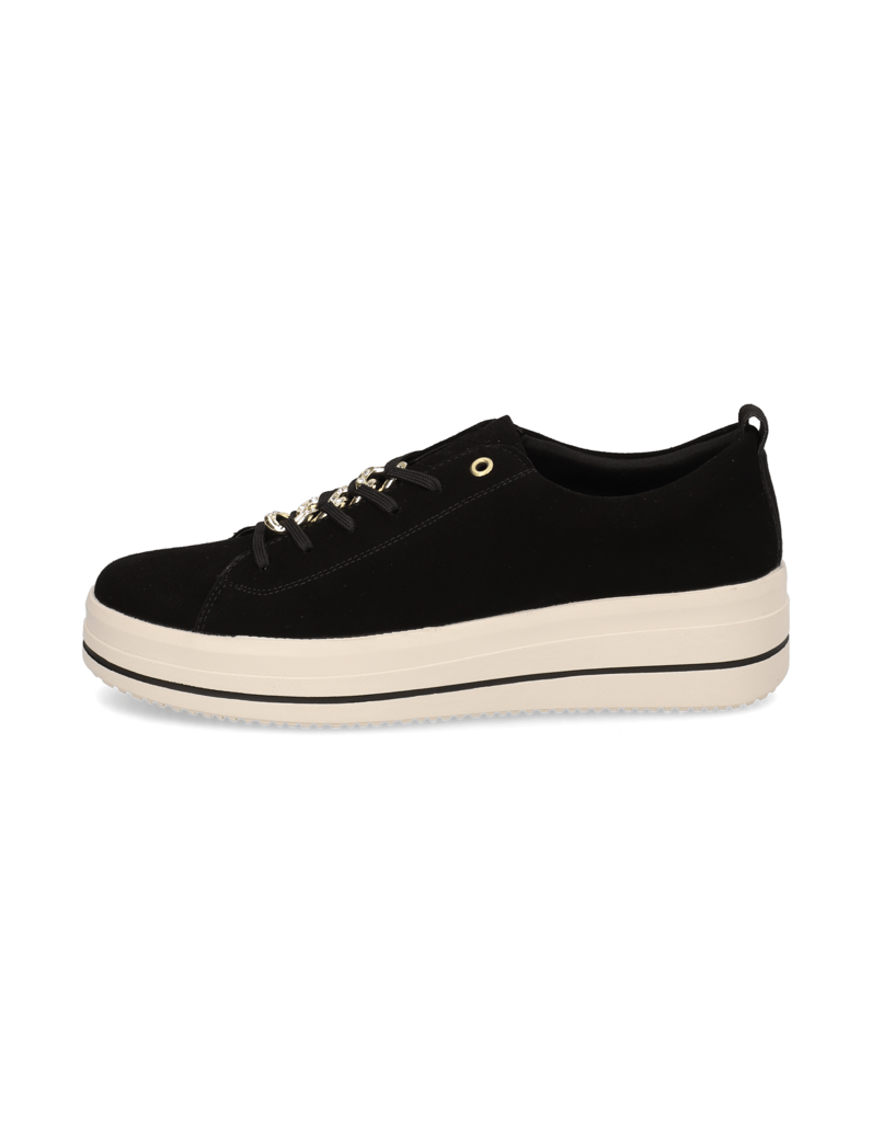Remonte-Veloursleder-Sneaker-schwarz