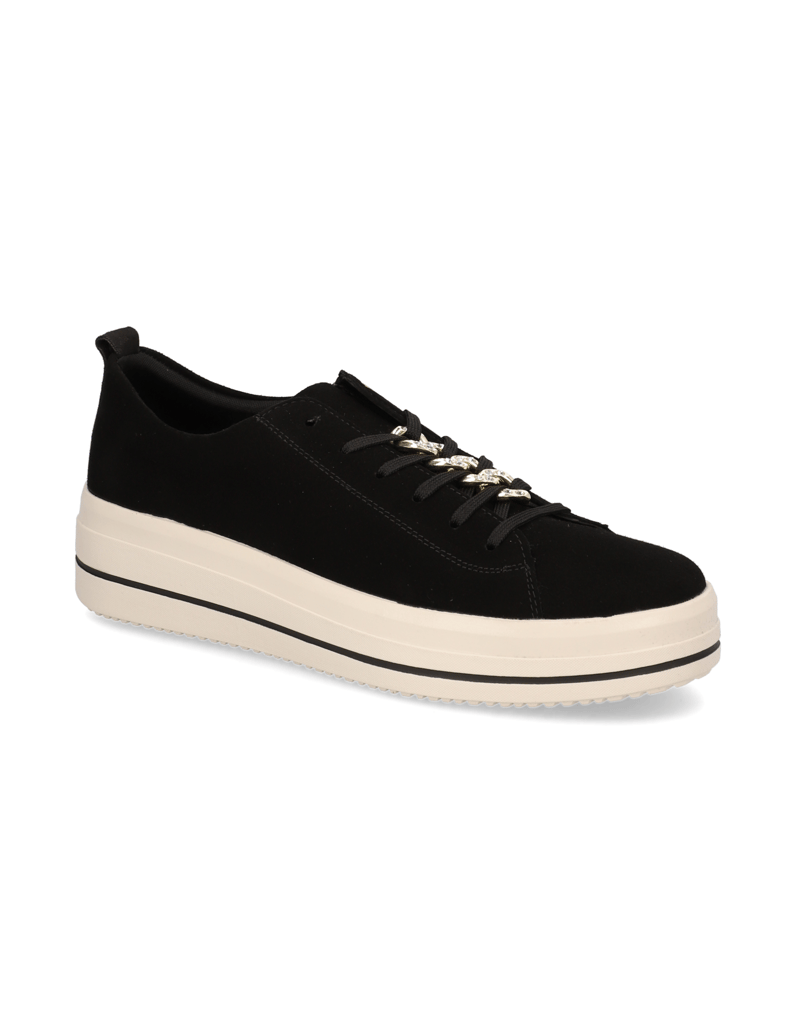 Remonte-Veloursleder-Sneaker-schwarz