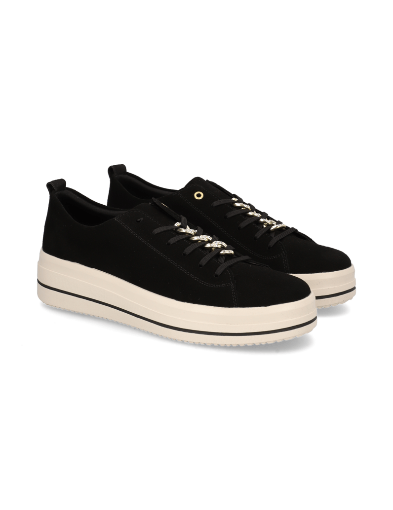 Remonte-Veloursleder-Sneaker-schwarz