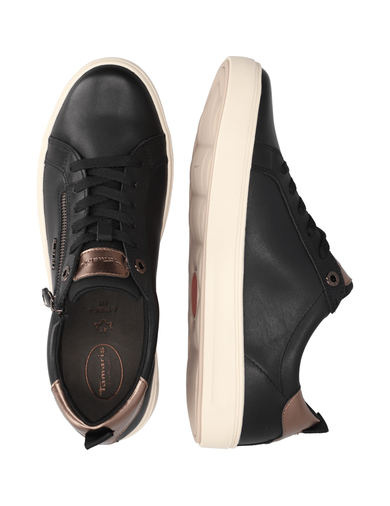 TAMARIS-Comfort-kombinace-kůže-tenisky-černá