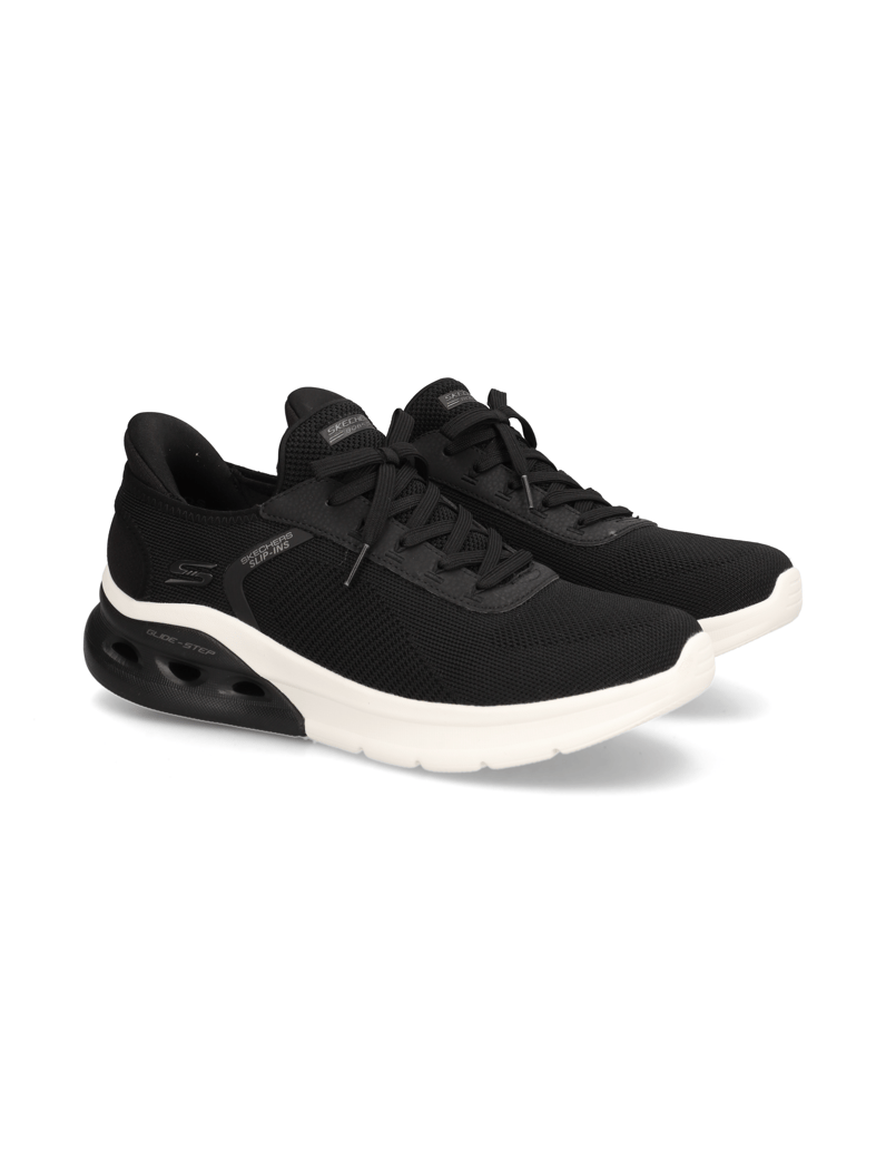 Skechers-FIXED-LACE-UP-GLIDE-STEP-schwarz