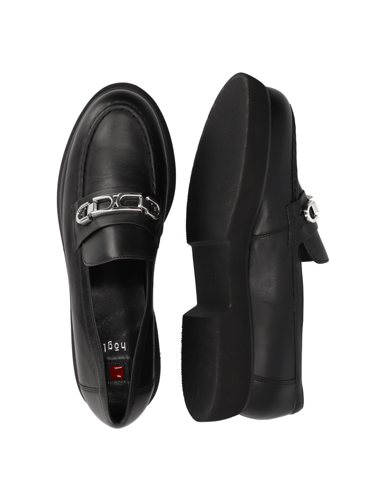 Högl-hladká-kůže-klasické-nazouvací-boty-černá