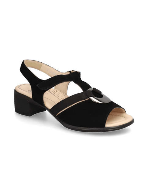 

Veloursleder Sandale, Čierna