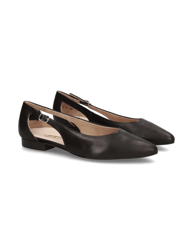 PAUL-GREEN-hladká-koža-baleríny-čierna
