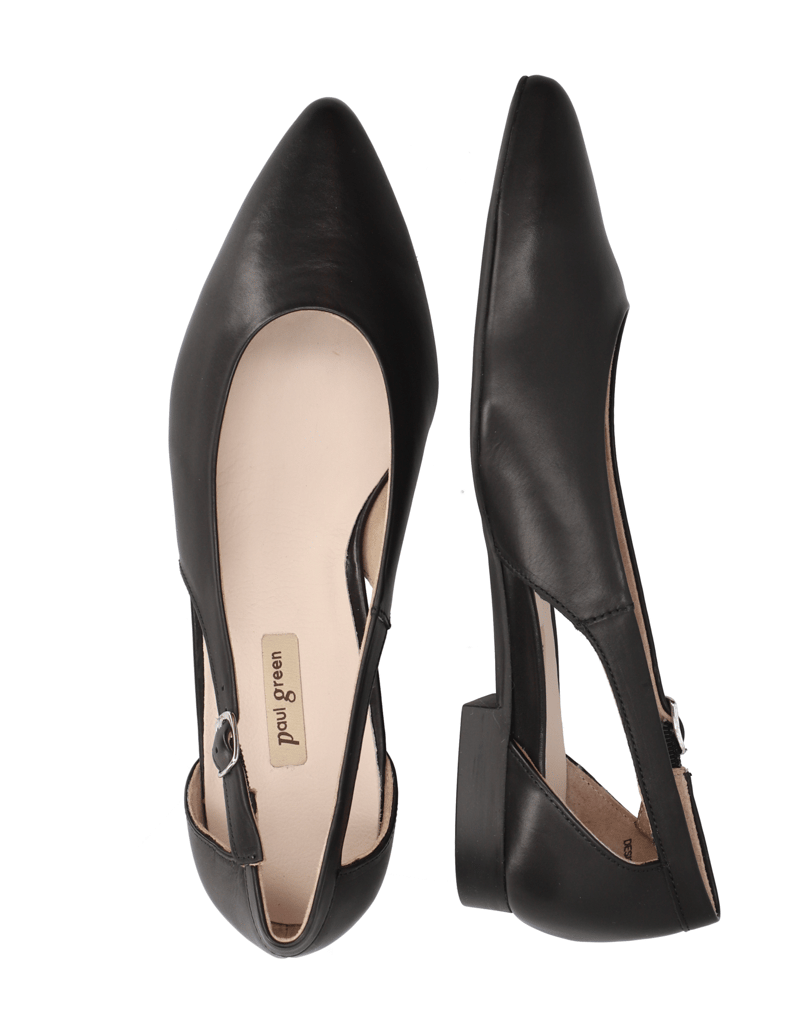 PAUL-GREEN-hladká-koža-baleríny-čierna
