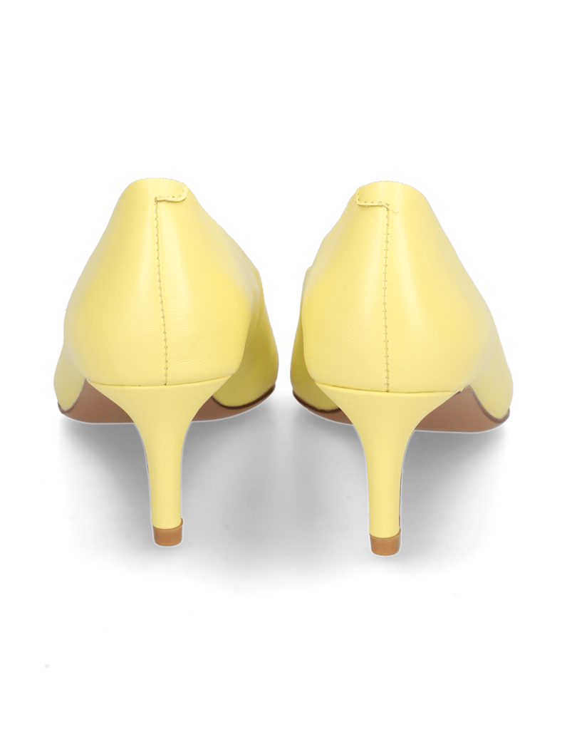 Lazzarini-hladká-koža-Klasické-lodičky-žltá