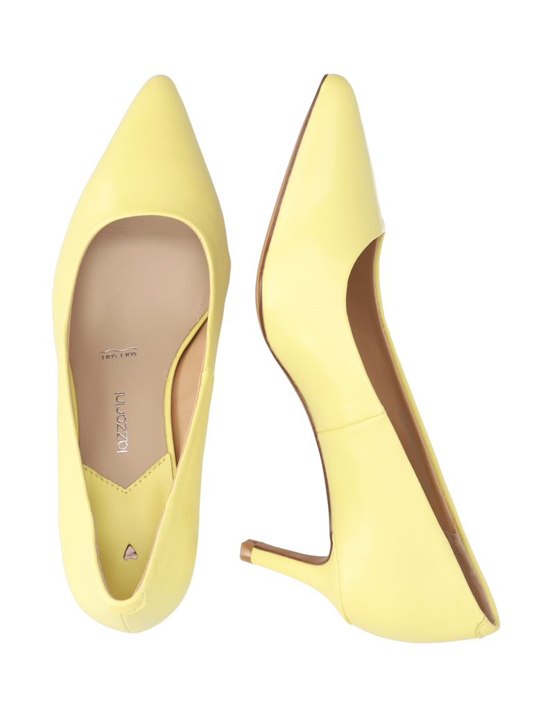 Lazzarini-hladká-koža-Klasické-lodičky-žltá