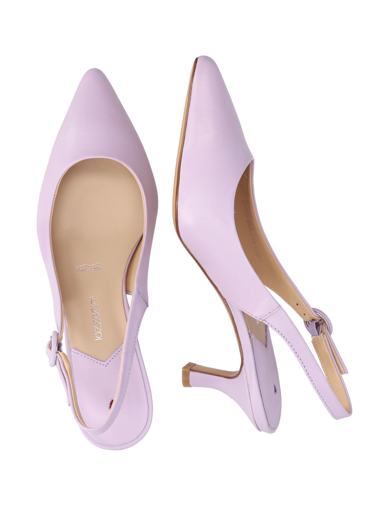 Lazzarini-Glattleder-Slingpumps-lila