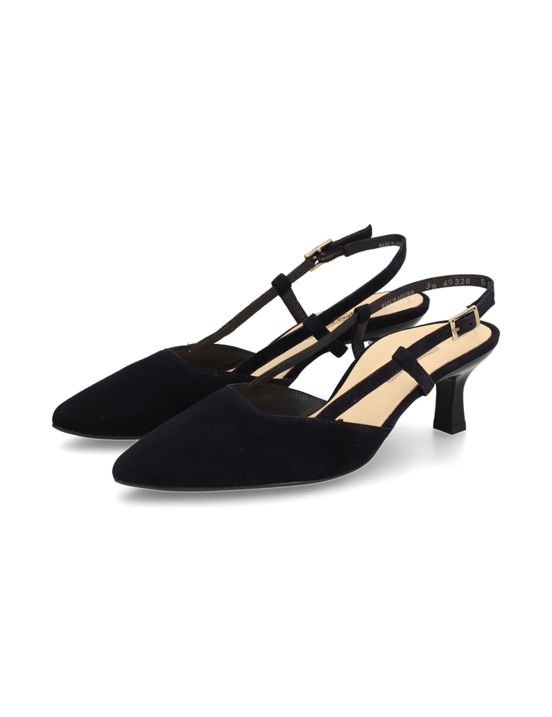 PAUL-GREEN-Veloursleder-Slingpumps