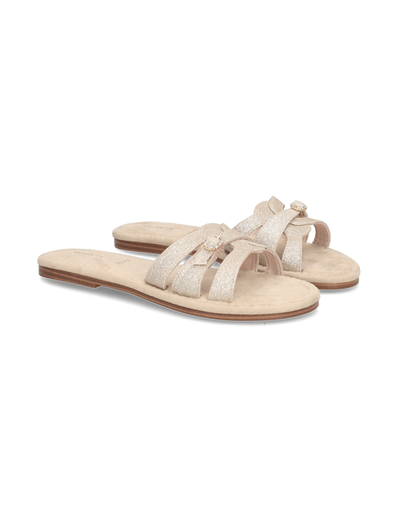 Lazzarini-textil-pantofle-zlatá