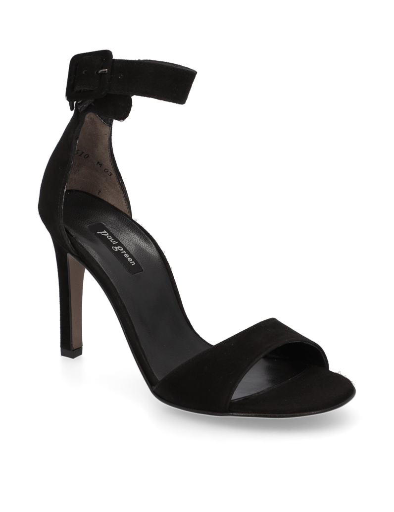 PAUL-GREEN-semiš-usnje-sandali-črna