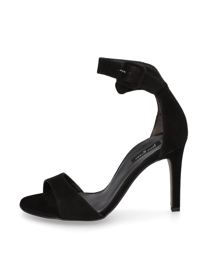 PAUL-GREEN-semiš-usnje-sandali-črna