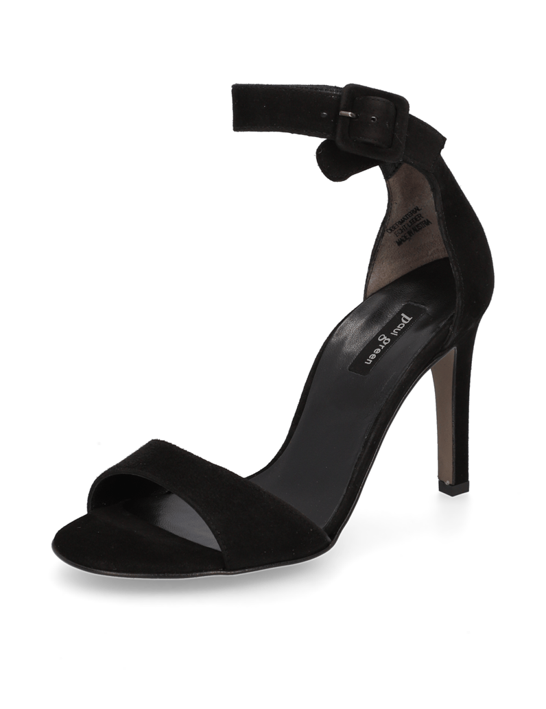 PAUL-GREEN-semiš-usnje-sandali-črna