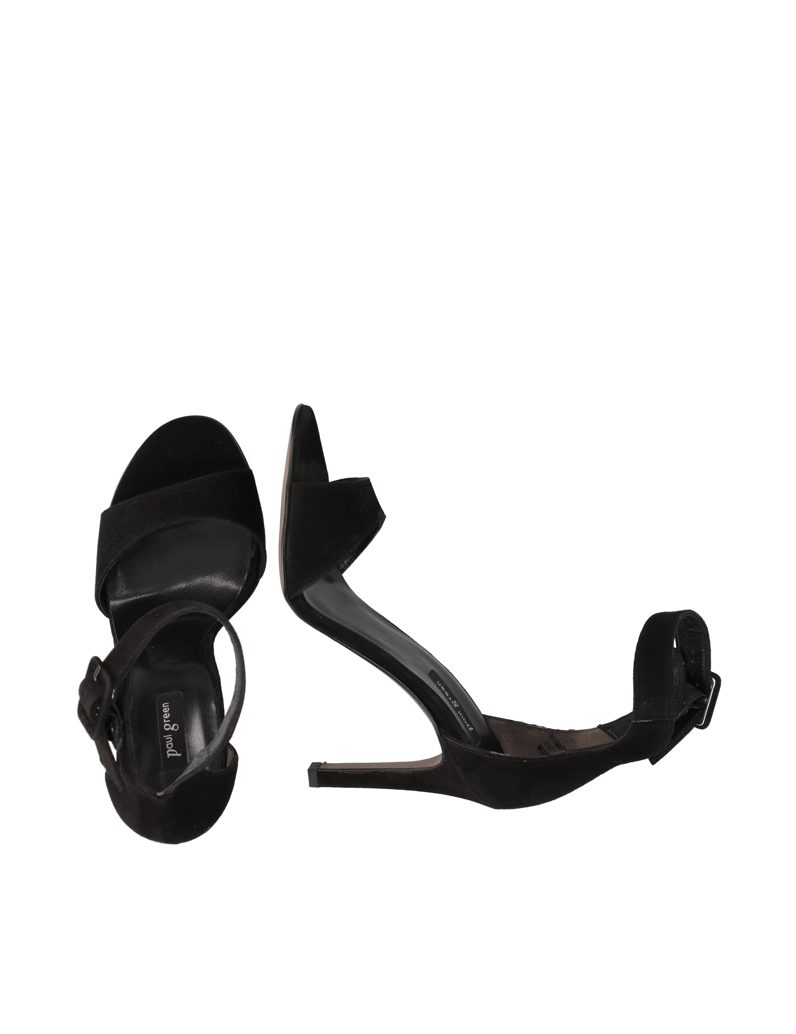 PAUL-GREEN-semiš-usnje-sandali-črna