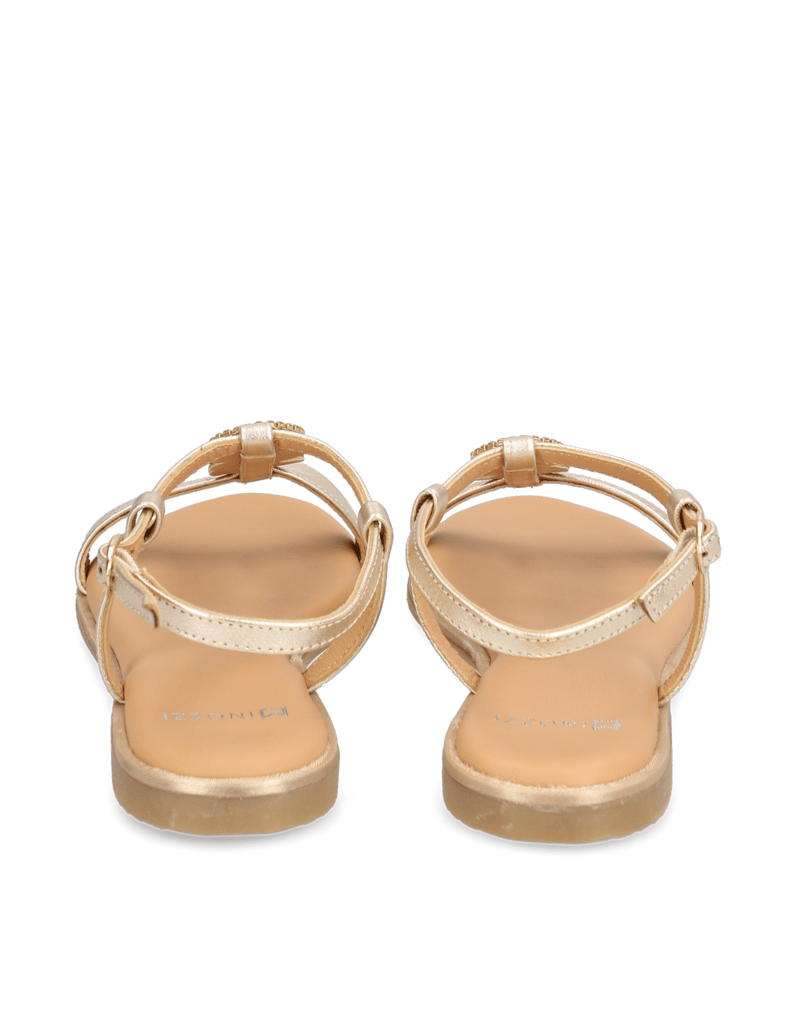 Minozzi-Glattleder-Sandale-gold