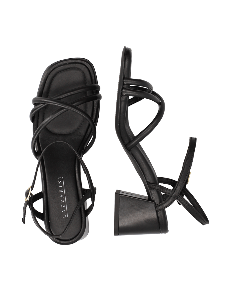 Lazzarini-Glattleder-Sandale-černá