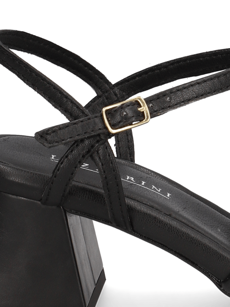 Lazzarini-Glattleder-Sandale-černá