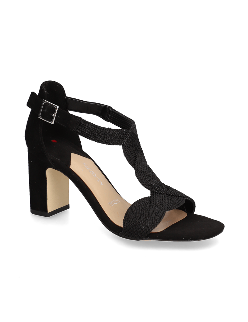 Lazzarini-Lederkombination-Sandale-schwarz