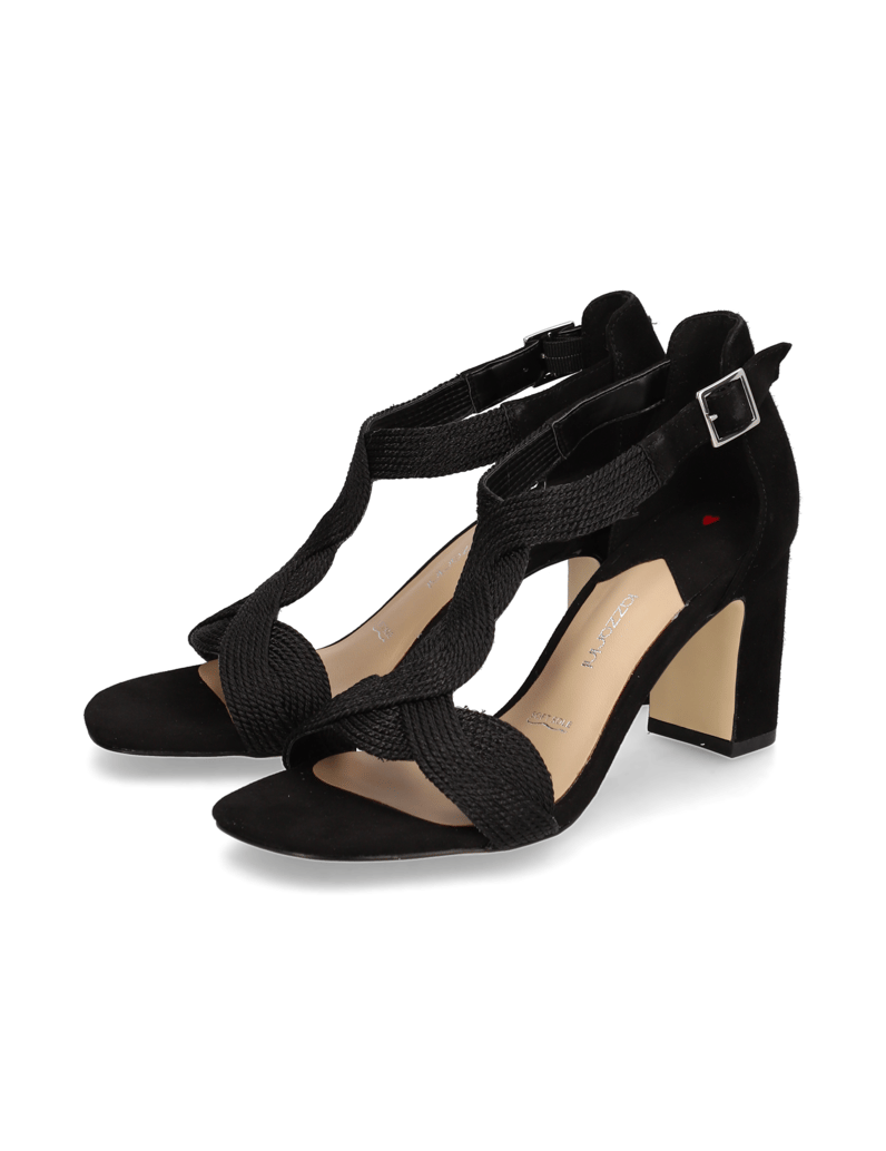 Lazzarini-Lederkombination-Sandale-schwarz