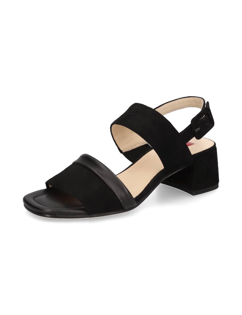 Högl-Veloursleder-Sandale-čierna