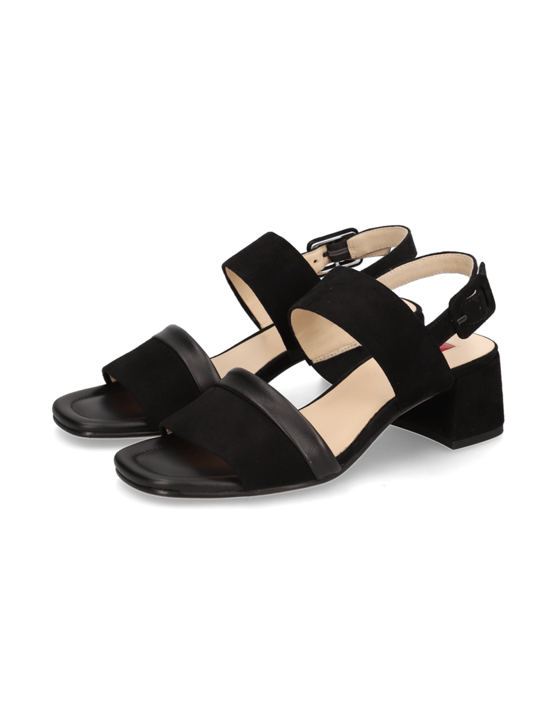 Högl-Veloursleder-Sandale-čierna