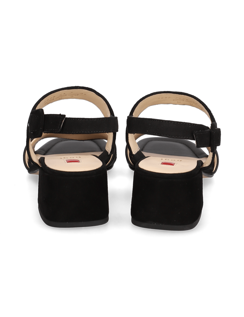 Högl-Veloursleder-Sandale-čierna