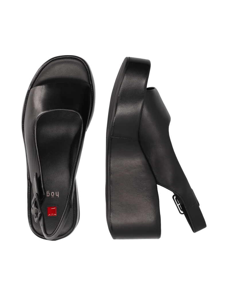 Högl-Glattleder-Keilsandale-schwarz