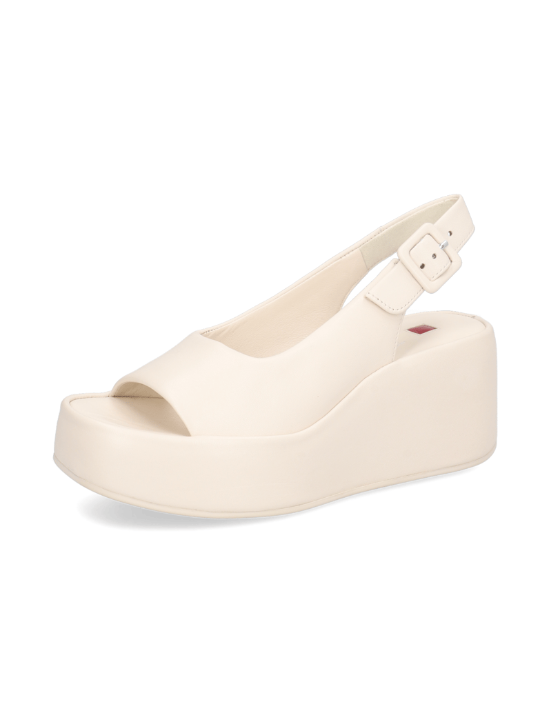 Högl-hladká-kůže-sandály-na-klínku-béžová