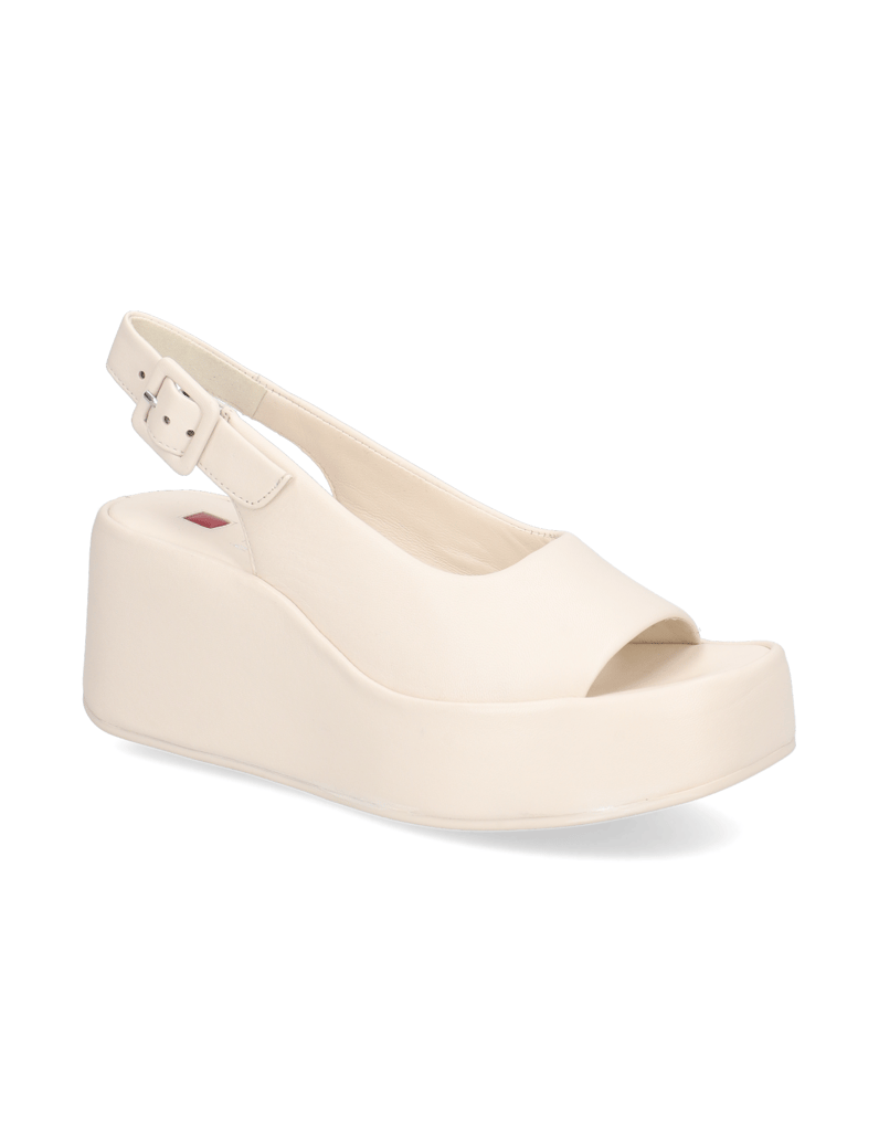 Högl-hladká-kůže-sandály-na-klínku-béžová